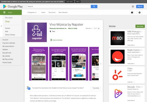 
                            5. Vivo Música by Napster – Apps no Google Play