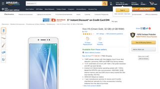 
                            12. Vivo V5 Price: Buy Vivo V5 32 GB Mobile Online at Best Price in India ...