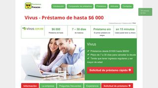 
                            8. Vivus - Préstamo de hasta $6 000