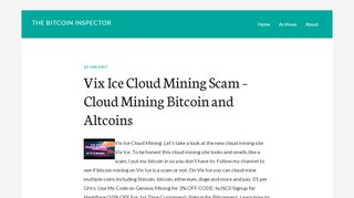 
                            11. Vix Ice Cloud Mining Scam – Cloud Mining Bitcoin and Altcoins | The ...