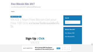 
                            12. VIX ICE | Main Free Bitcoin Get your Free 100 GHs หาเงินบนเว็บเพียงแค่ ...