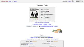 
                            11. Vjekoslav Tokic chess games and profile - Chess-DB.com
