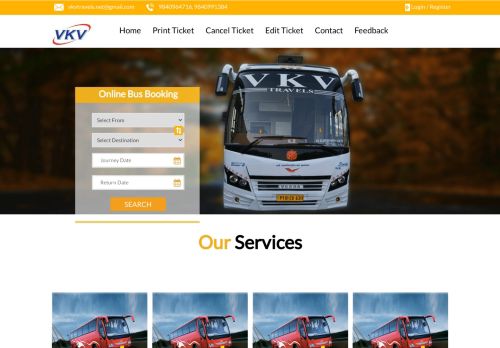 
                            7. VKV Travels: Bus Ticket Booking Online at Lowest Fare