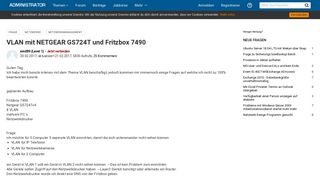 
                            6. VLAN mit NETGEAR GS724T und Fritzbox 7490 - Administrator