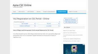 
                            10. VLE Registration on CSC Portal - Online - Apna CSC Online