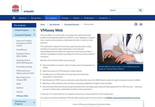 
                            1. VMoney Web - eHealth NSW