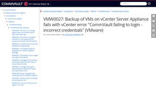 
                            13. VMW0027: Backup of VMs on vCenter Server Appliance fails with ...