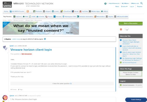 
                            2. Vmware horizon client login |VMware Communities