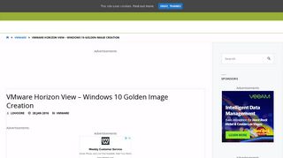 
                            12. VMware Horizon View – Windows 10 Golden Image Creation – ITuDA