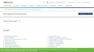 
                            6. VMware-Kontaktinformationen, Kontakt, technischer Support