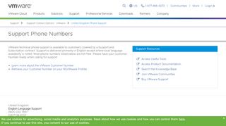 
                            7. VMware Support | United Kingdom