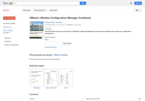 
                            11. VMware vRealize Configuration Manager Cookbook