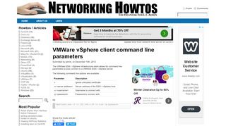 
                            13. VMWare vSphere client command line parameters « Networking How ...