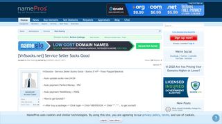 
                            7. [Vn5socks.net] Service Seller Socks Good - NamePros