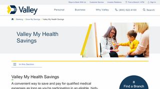 
                            7. VNB® My Health Savings - Valley National Bank