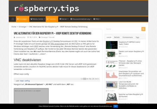 
                            12. VNC Alternative für den Raspberry Pi - XRDP Remote Desktop ...