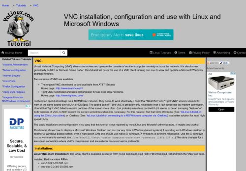 
                            5. VNC installation, configuration and use with Linux and Microsoft ...