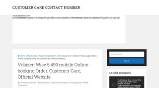 
                            6. Vobizen Wise 5 499 mobile Online booking Order, Customer Care ...