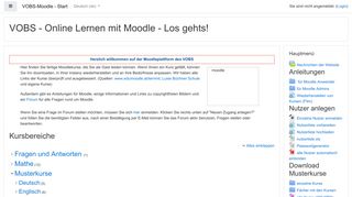 
                            9. VOBS - Online Lernen mit Moodle - Los gehts!