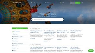 
                            5. Vocabulary Lists : Vocabulary.com