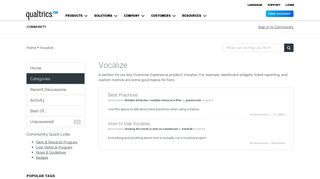 
                            9. Vocalize — Qualtrics Community