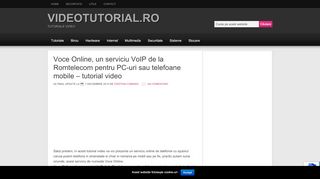 
                            4. Voce Online, un serviciu VoIP de la Romtelecom ... - Videotutorial.ro