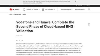 
                            9. Vodafone and Huawei Complete the Second Phase of Cloud-based ...