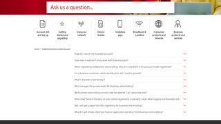 
                            8. Vodafone Business Online Account