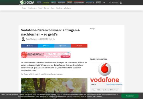 
                            12. Vodafone-Datenvolumen: abfragen & nachbuchen – so geht's – GIGA