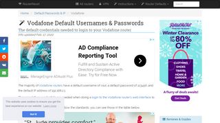 
                            12. Vodafone Default Password, Login & IP List ... - Router-Reset.com