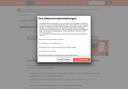 
                            6. Vodafone: DSL-Anschluss einrichten - so geht's - CHIP