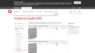 
                            4. Vodafone EasyBox 802 - Firmware & Anleitungen für das DSL-Modem
