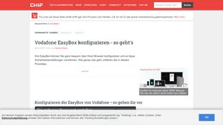 
                            6. Vodafone EasyBox konfigurieren - so geht's - CHIP