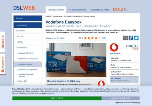 
                            12. Vodafone Easybox - Preise und Funktionen der Vodafone WLAN Router