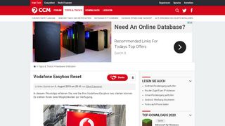 
                            5. Vodafone Easybox Reset - CCM