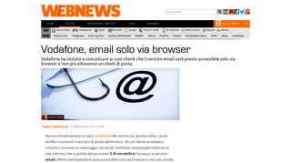 
                            13. Vodafone, email solo via browser | Webnews