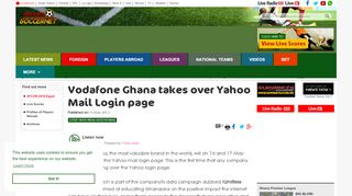 
                            13. Vodafone Ghana takes over Yahoo Mail Login page - Ghanasoccernet ...