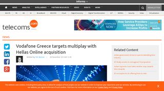 
                            13. Vodafone Greece targets multiplay with Hellas Online acquisition ...