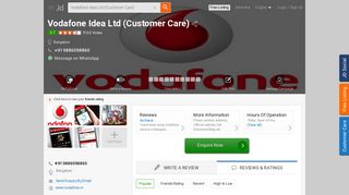 
                            11. Vodafone Idea Ltd (Customer Care) in Bangalore - Justdial