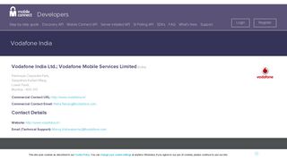 
                            8. Vodafone India | Mobile Connect Developer Portal
