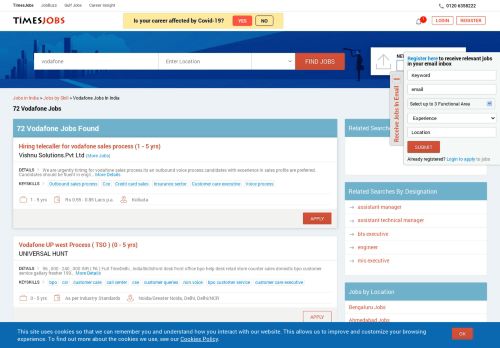 
                            12. Vodafone Jobs | Apply Vodafone Jobs In India - 836 ...