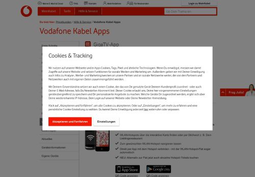 
                            1. Vodafone Kabel Apps - Vodafone Kabel Deutschland Kundenportal