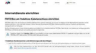 
                            12. Vodafone Kabelanschluss | AVM Deutschland