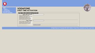 
                            6. Vodafone : Login : First time activation