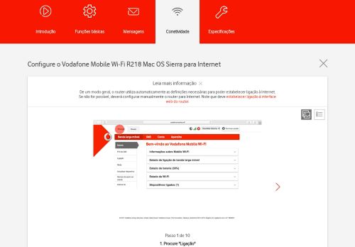 
                            5. Vodafone Mobile Wi-Fi R218 - Configure o router para Internet ...