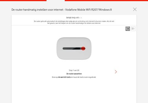 
                            2. Vodafone Mobile WiFi R207/Windows 8 - De router handmatig ...