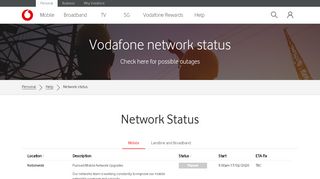 
                            3. Vodafone network status - check here for possible outages - Vodafone ...