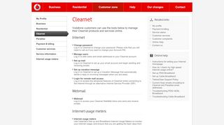 
                            2. Vodafone New Zealand - Customer Zone: Clearnet