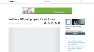 
                            12. Vodafone NZ staff prepare for job losses | Stuff.co.nz