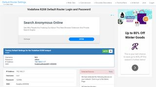 
                            13. Vodafone R208 Default Router Login and Password - Clean CSS